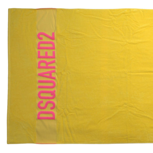 Dsquared² Sunshine Yellow Logo Beach Towel