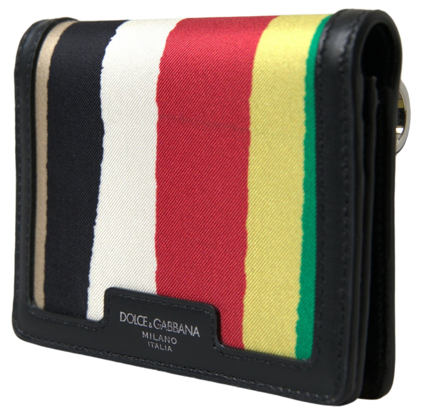 Dolce & Gabbana Multicolor Bifold Leather Wallet with Strap