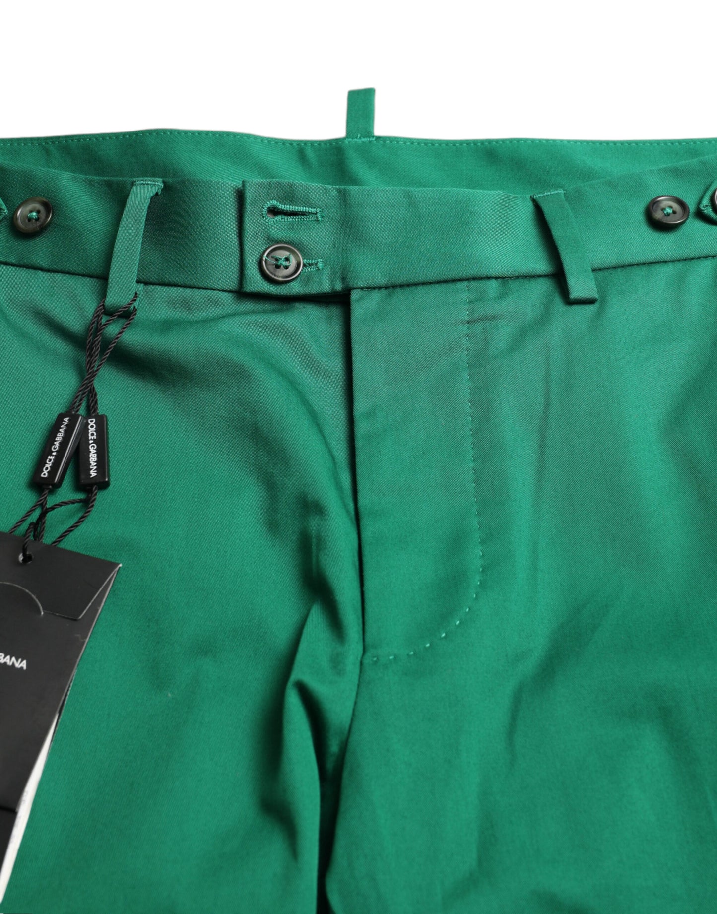 Dolce & Gabbana Deep Green Cotton Stretch Men Bermuda Shorts