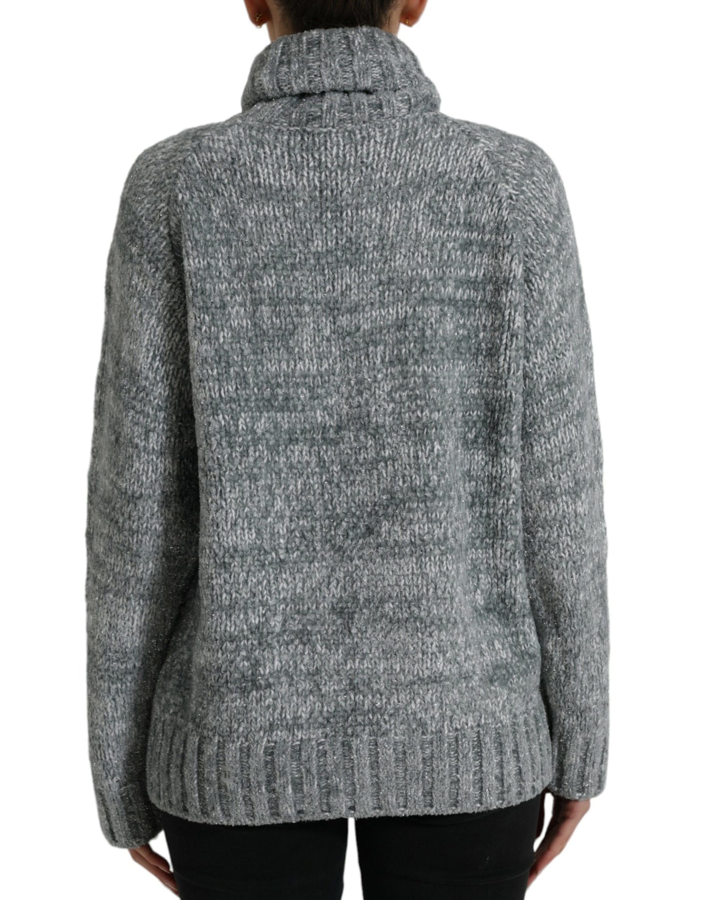 Dolce & Gabbana Gray Cashmere Turtle Neck Pullover Sweater