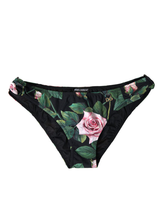 Dolce & Gabbana Chic Floral Print Bikini Bottom