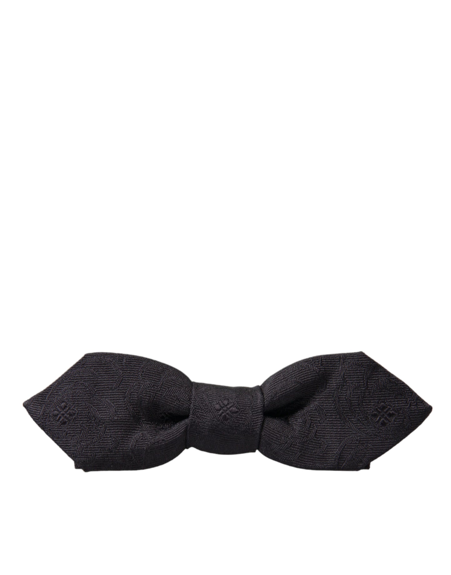 Dolce & Gabbana Elegant Black Fantasy Silk Bow Tie