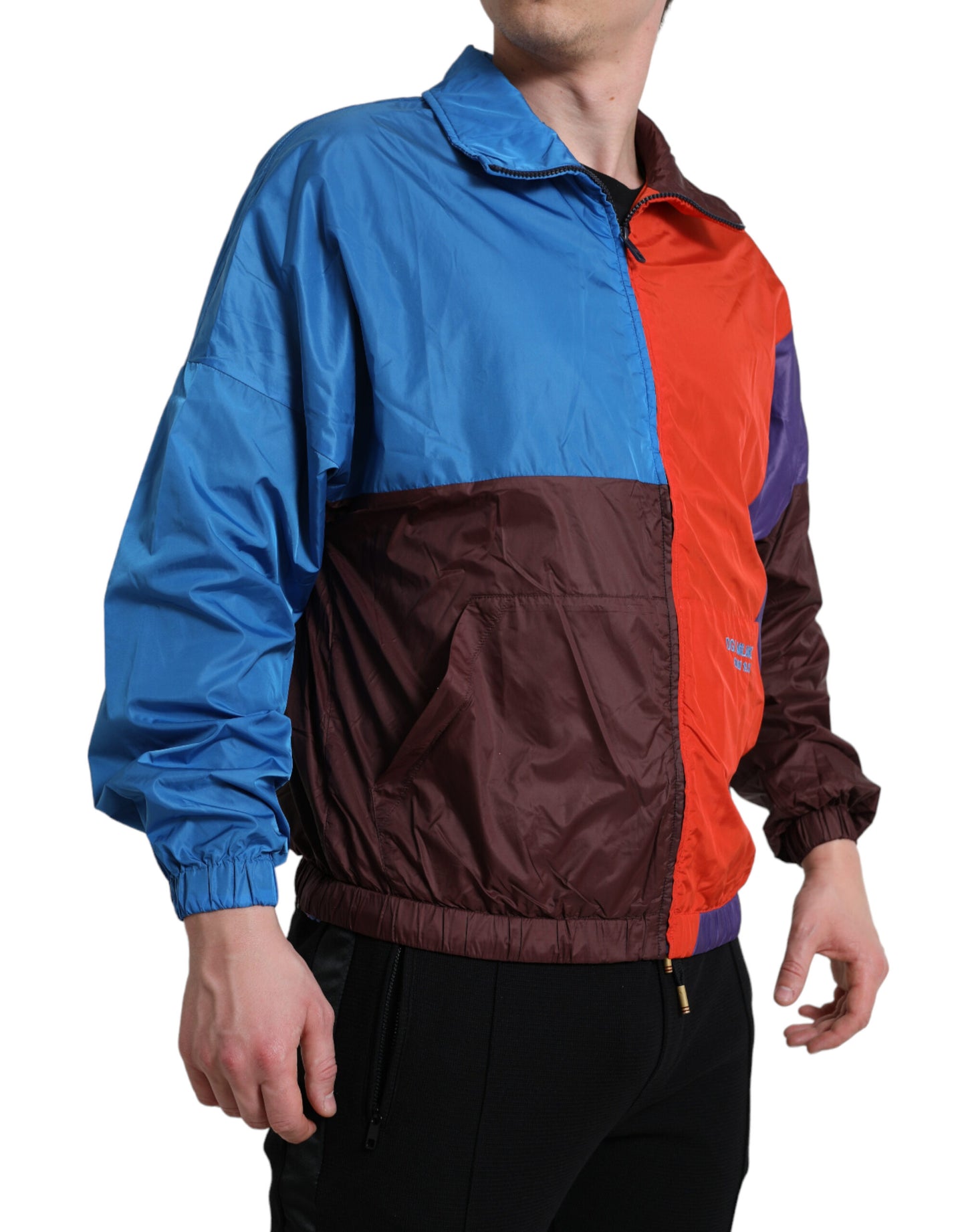 Dolce & Gabbana Multicolor Color Windbreaker Jacket