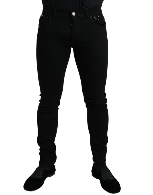 Dolce & Gabbana Black Cotton Stretch Skinny Denim Jeans