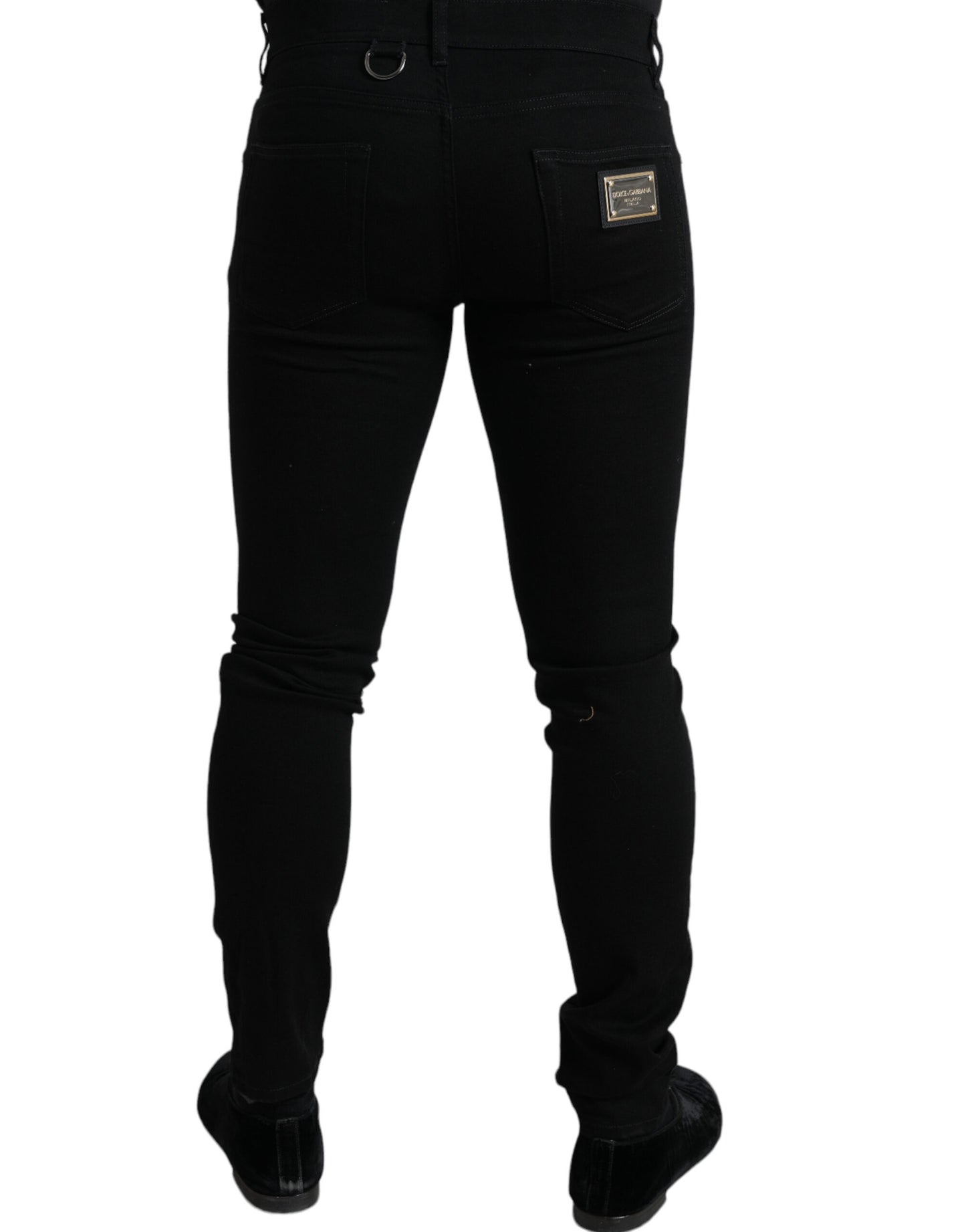 Dolce & Gabbana Black Cotton Stretch Skinny Denim Jeans