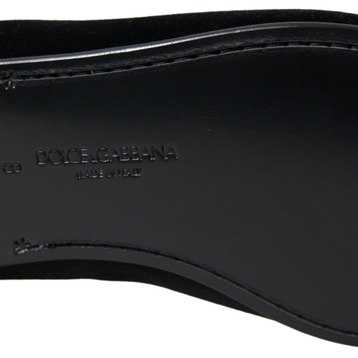 Dolce & Gabbana Elegant Velvet Black Loafers for Men