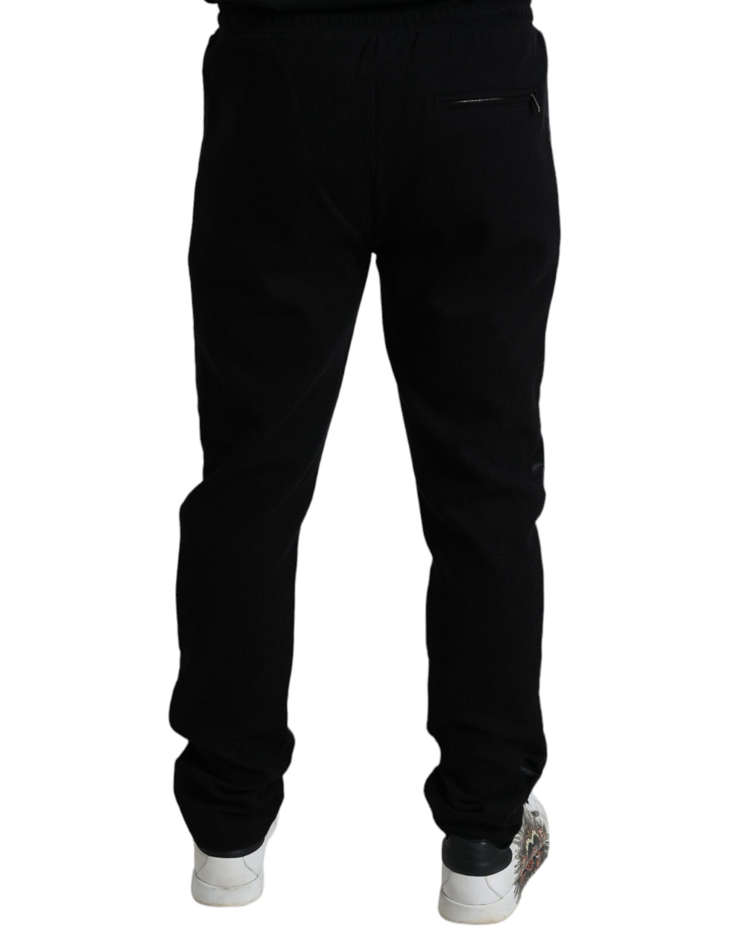 Dolce & Gabbana Black Cotton Skinny Jogger Sweatpants Pants