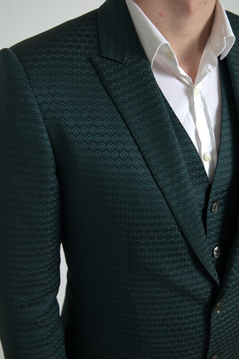 Dolce & Gabbana Emerald Elegance Slim Fit 3-Piece Suit