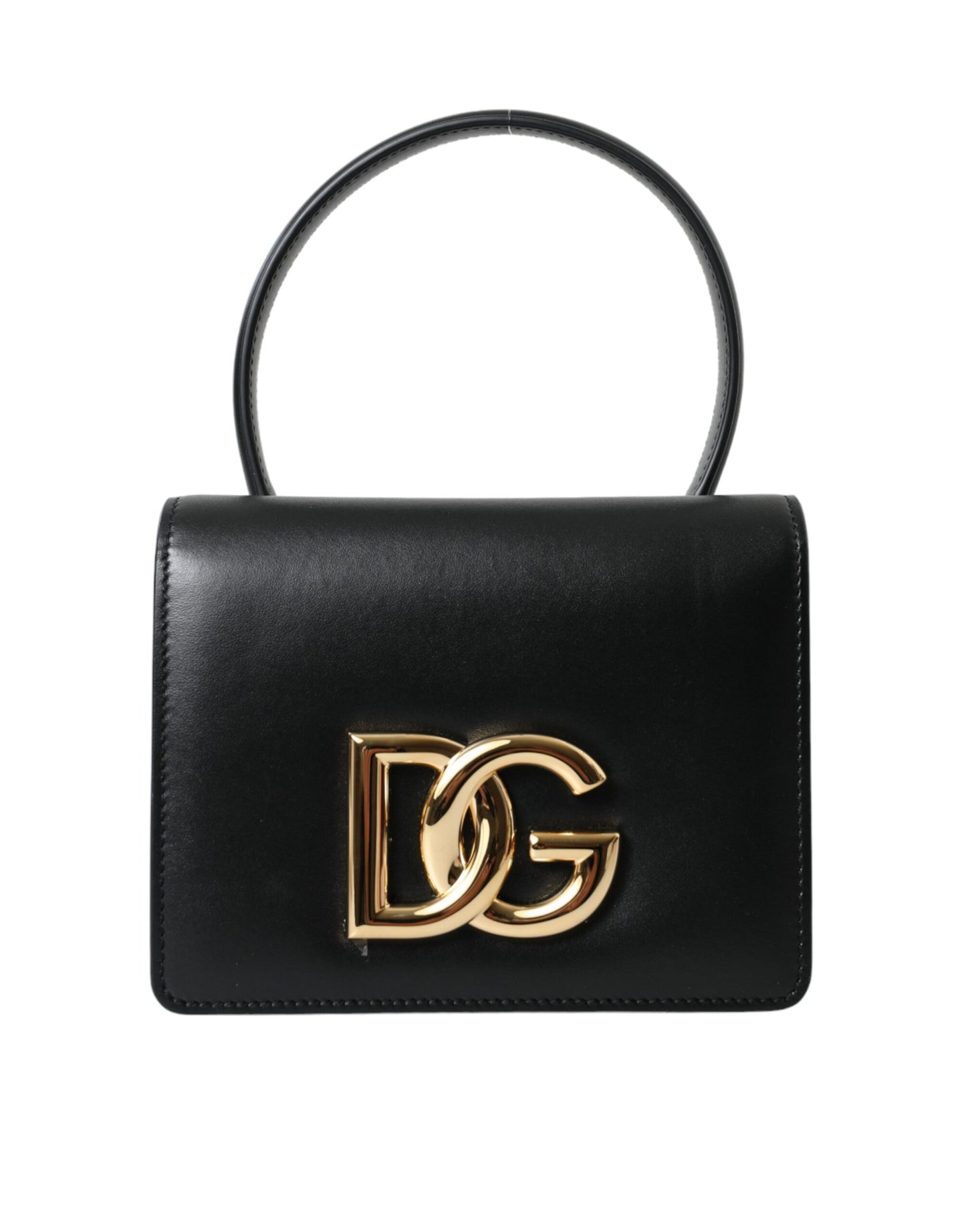 Dolce & Gabbana Black Leather Mini Belt Waist DG Girls Purse Bag