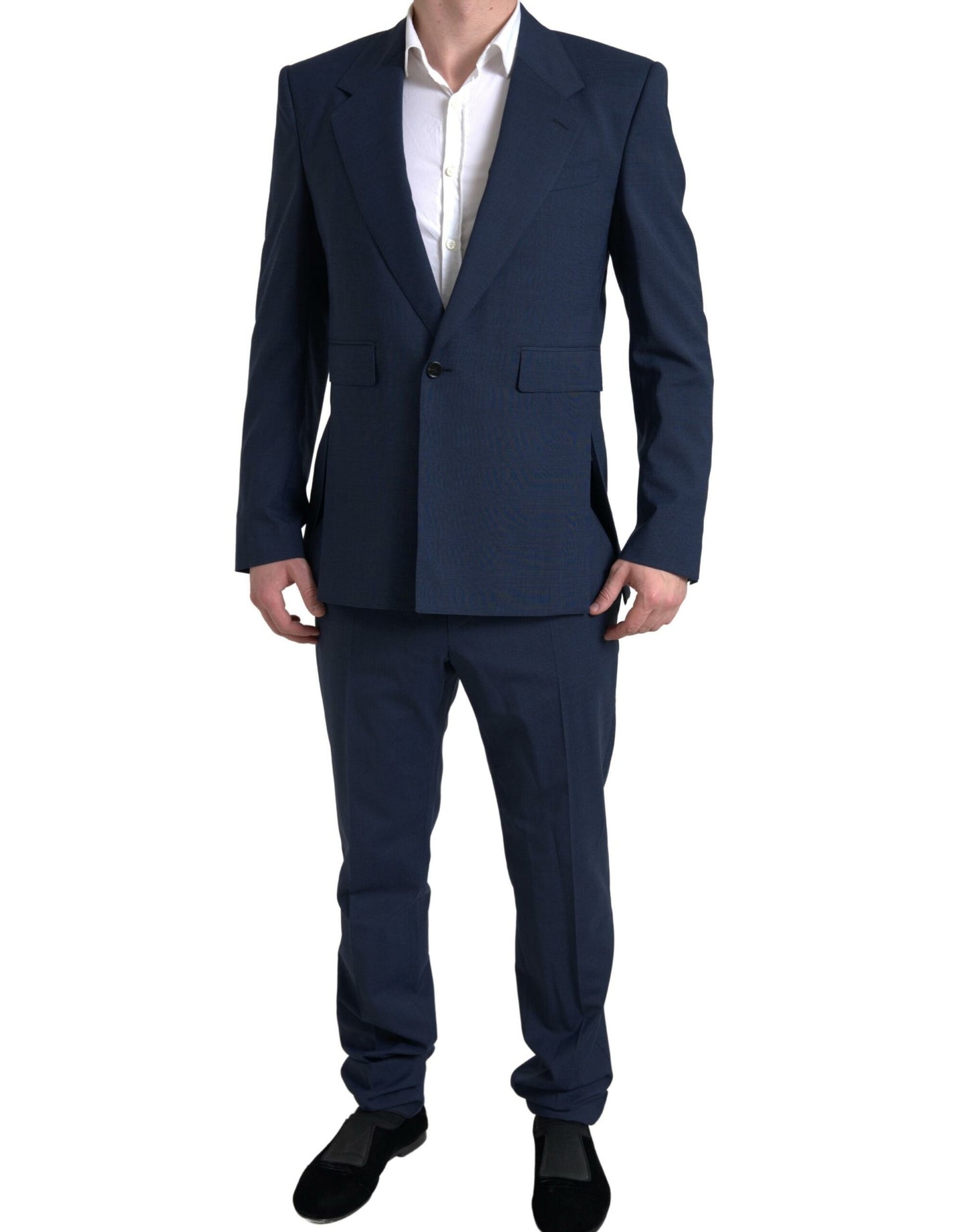 Dolce & Gabbana Elegant Slim Fit Blue Two-Piece Suit