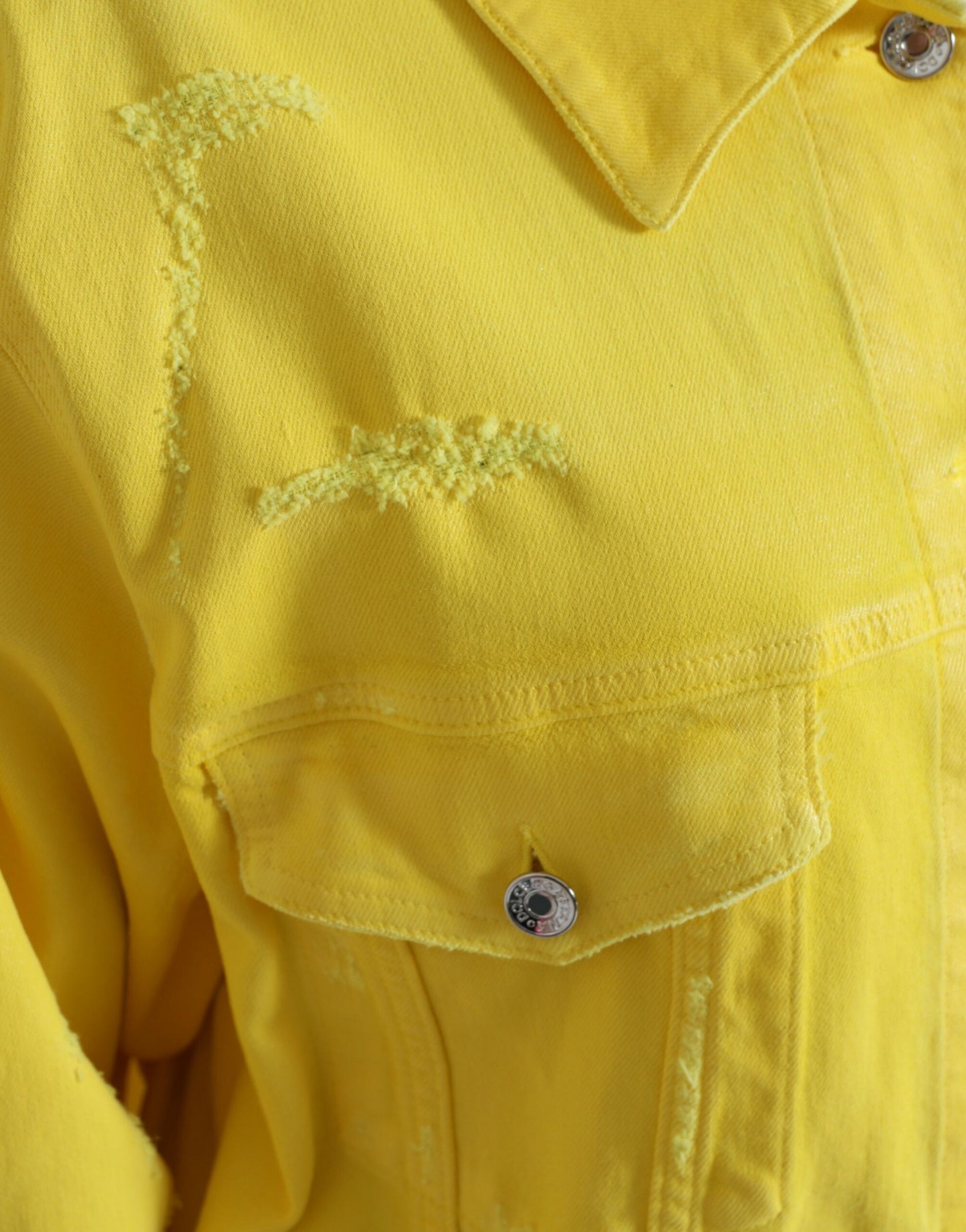 Dolce & Gabbana Yellow Cotton DENIM Jeans Coat Jacket