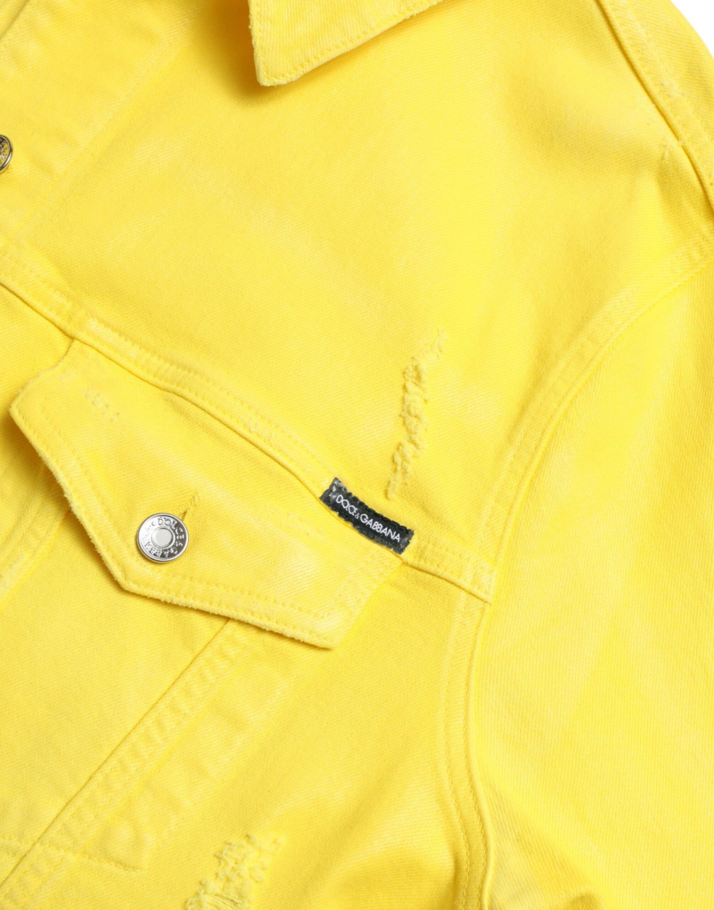 Dolce & Gabbana Yellow Cotton DENIM Jeans Coat Jacket