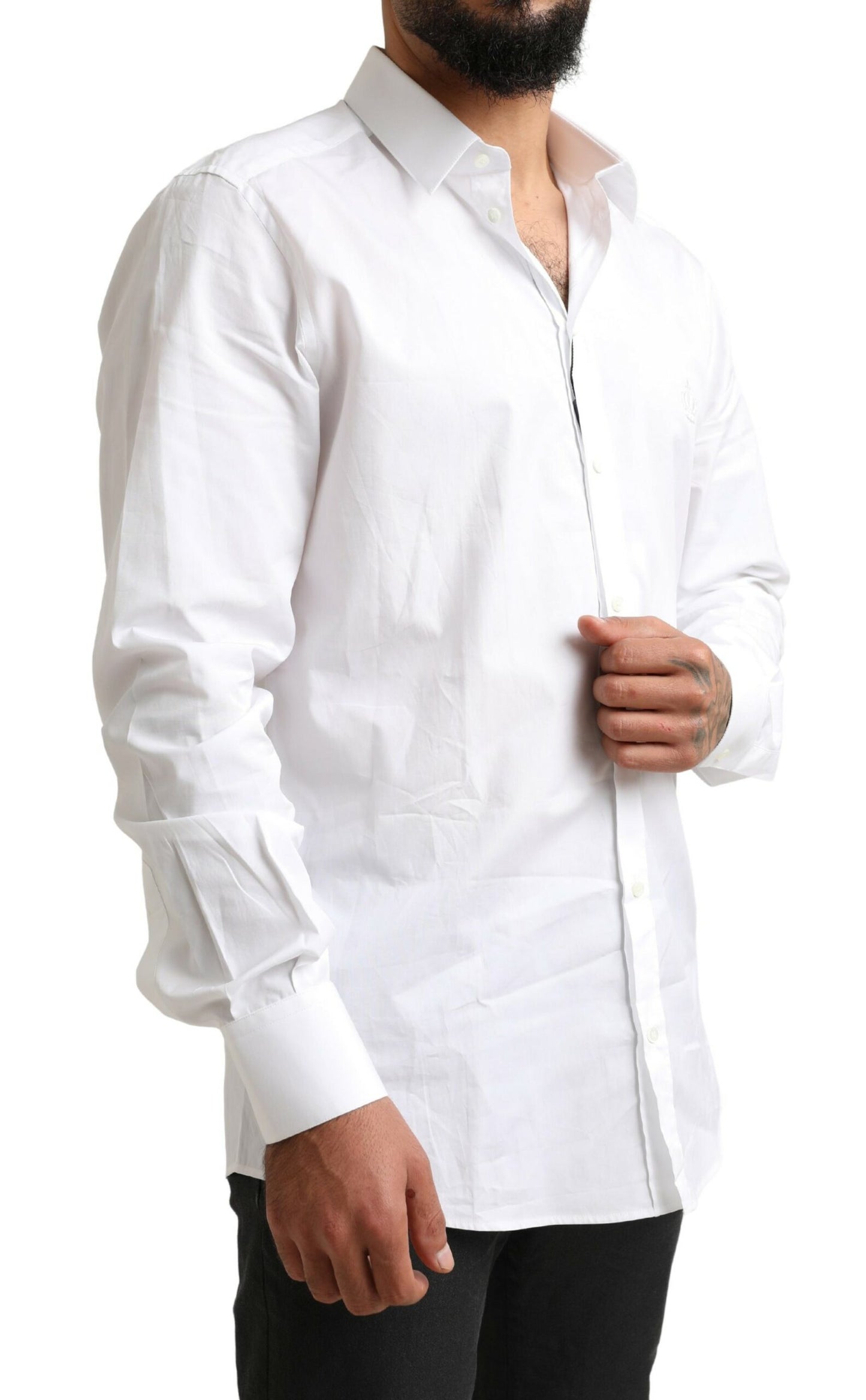 Dolce & Gabbana Elegant White Cotton Dress Shirt