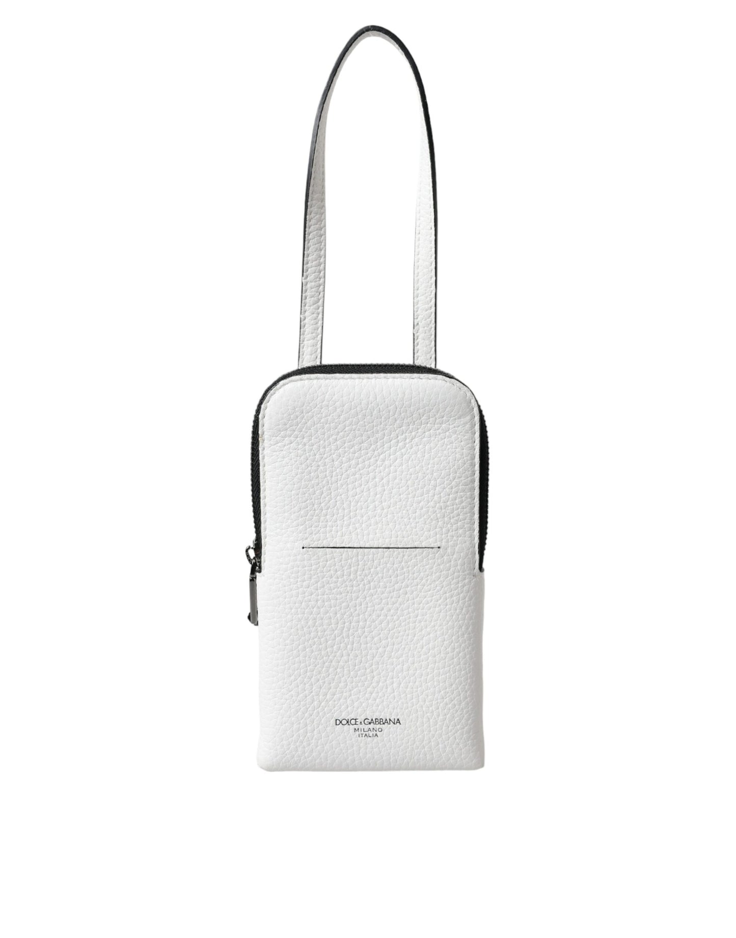 Dolce & Gabbana White Leather Purse Crossbody Sling Phone Bag