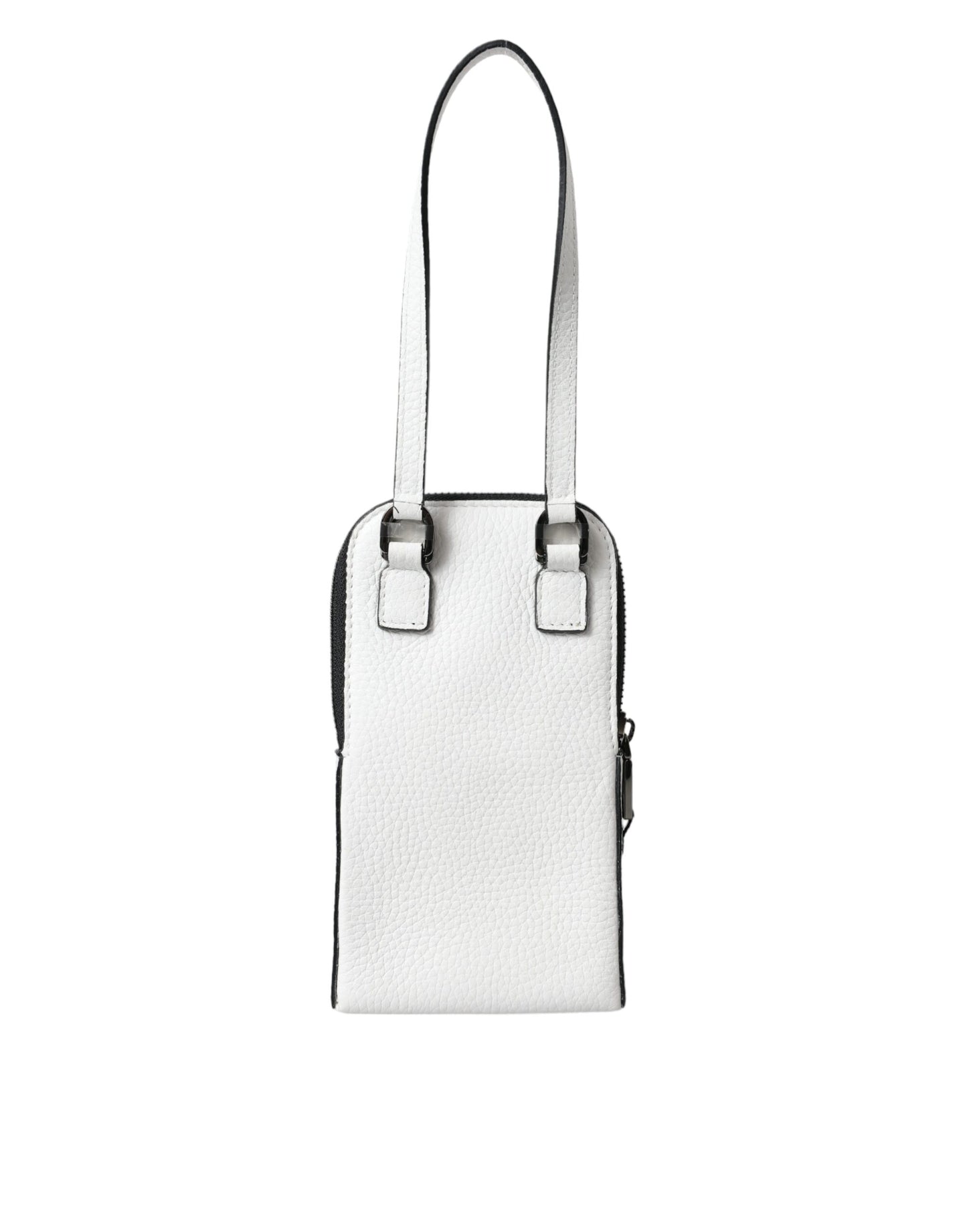 Dolce & Gabbana White Leather Purse Crossbody Sling Phone Bag