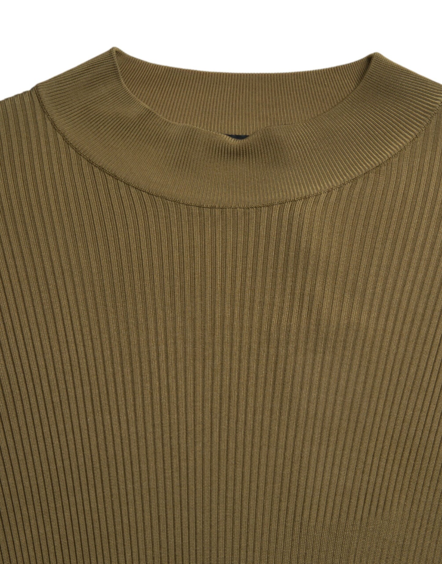 Dolce & Gabbana Army Green Viscose Crewneck Pullover Sweater