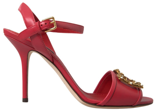 Dolce & Gabbana Red Stiletto Sandal Heels