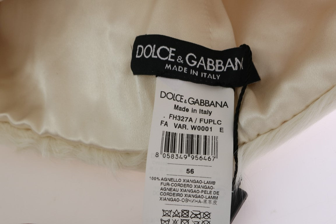 Dolce &Gabbana Witte Xiangao Lamsbont Muts