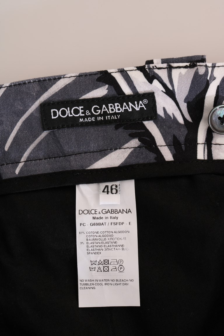 Dolce & Gabbana Elegant Capri Casual Pants in Banana Leaf Print