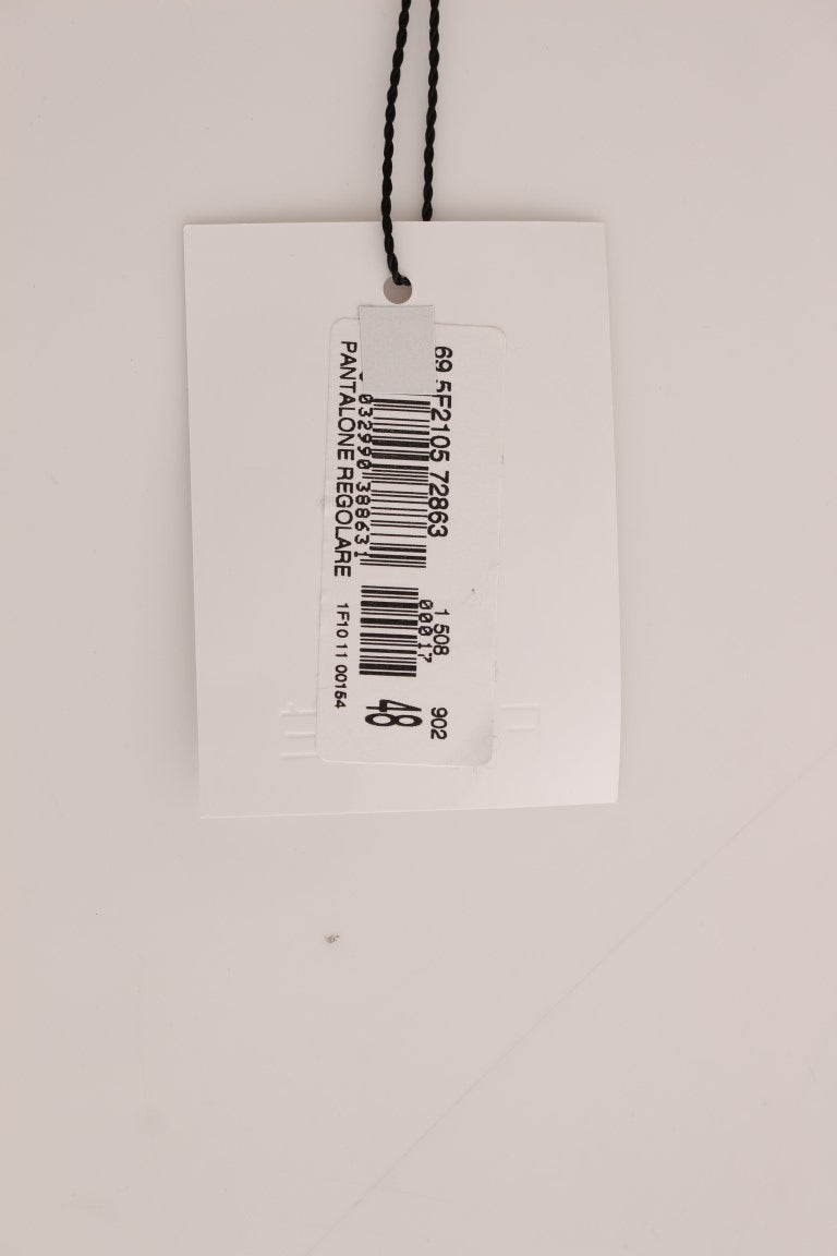 GF Ferre Elegant Black Cotton Corduroy Pants