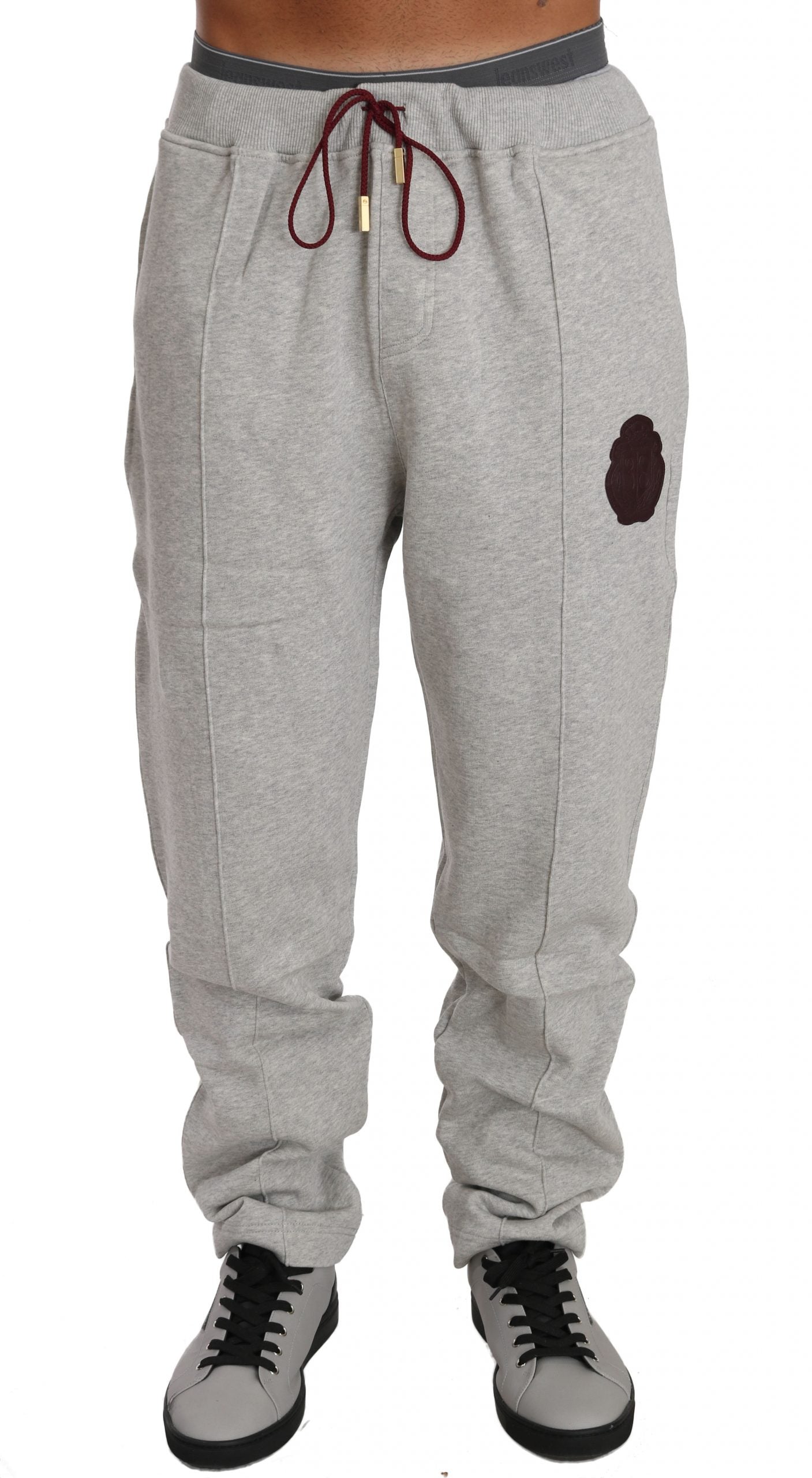 Billionaire Italian Couture Gray Cotton Sweater Pants Tracksuit