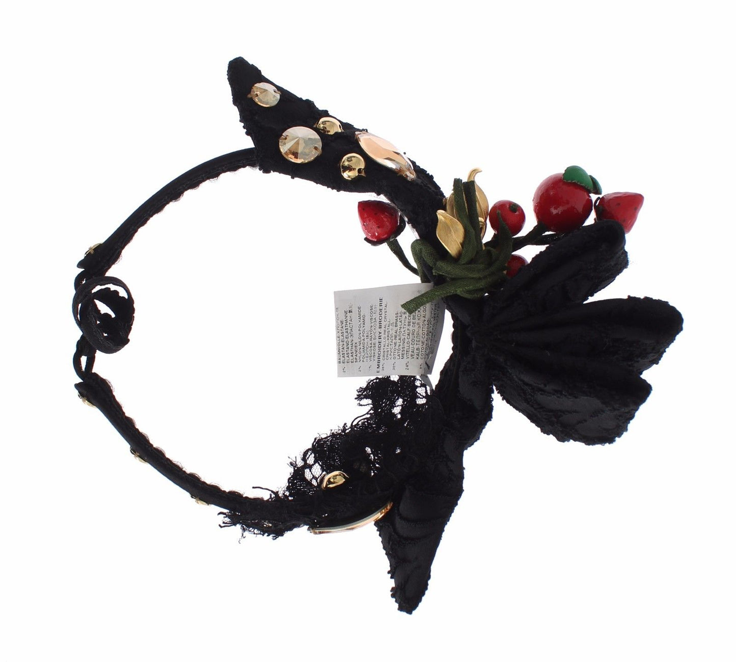 Dolce &Gabbana Diadem Hoofdband Tiara Berry Fruit Crystal Bow Hair