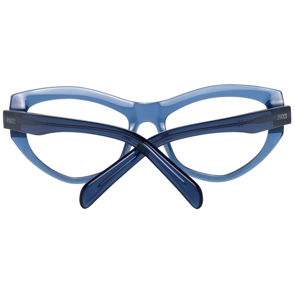 Emilio Pucci Elegant Blue Full-Rim Designer Eyewear