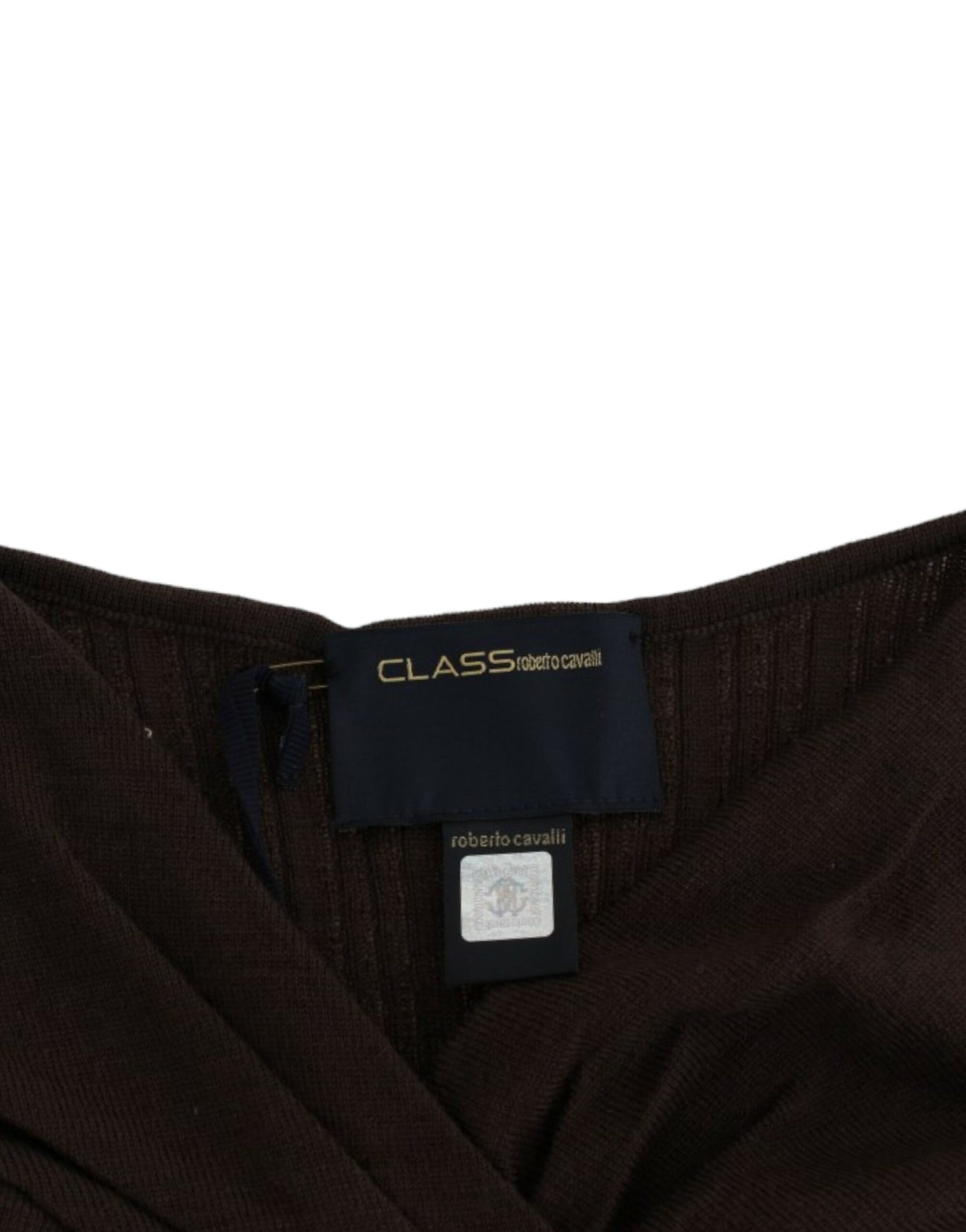 Cavalli Brown knitted wool sweater