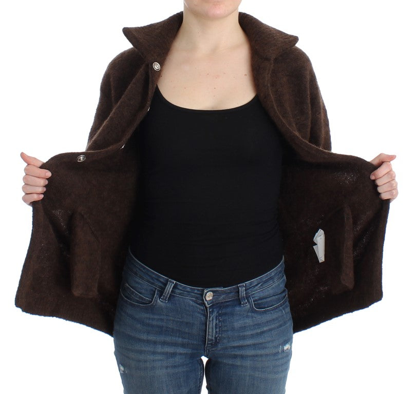 Cavalli Elegant Short Sleeved Brown Cardigan