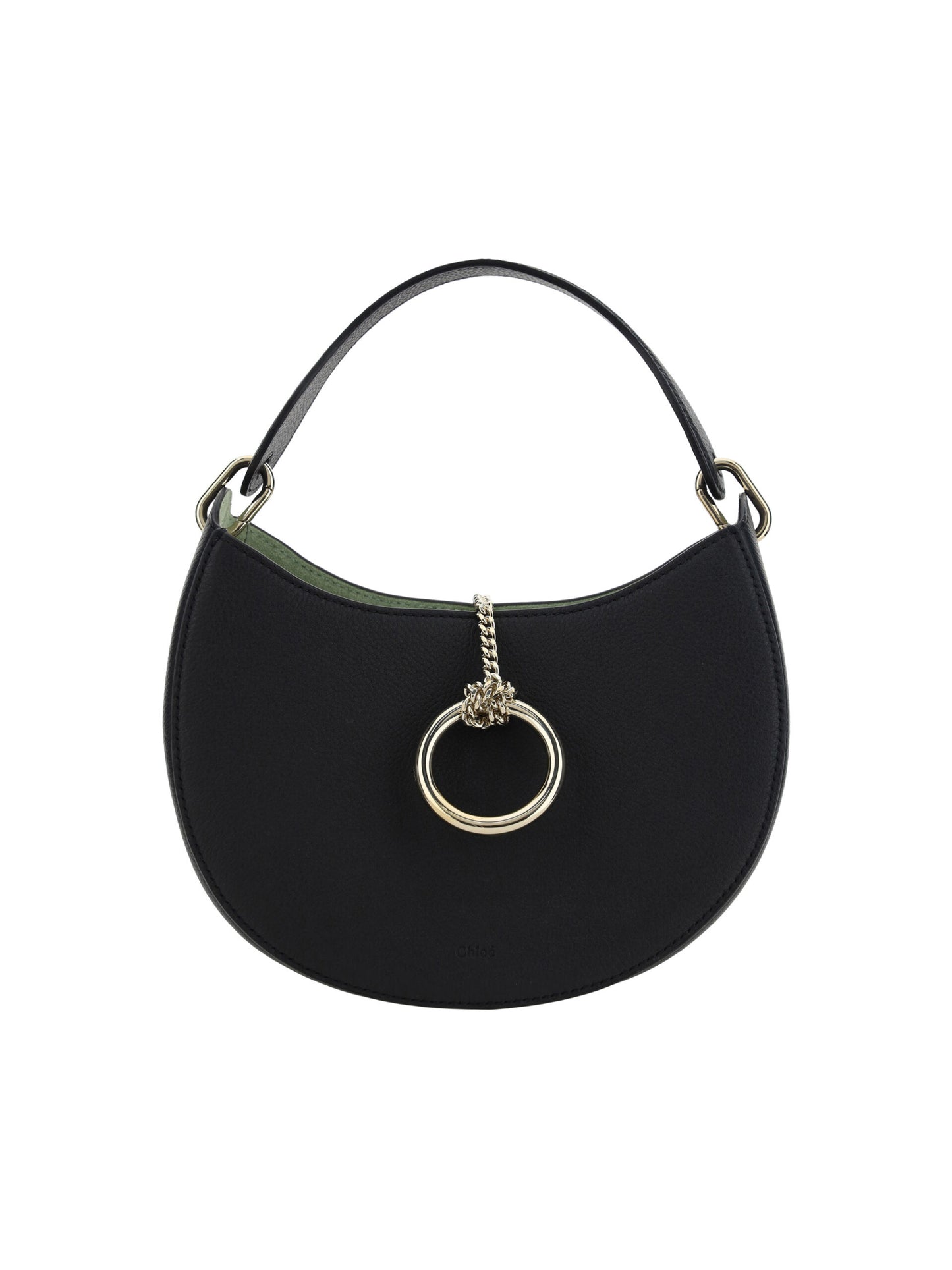 Chloé Elegant Black Calf Leather Shoulder Bag