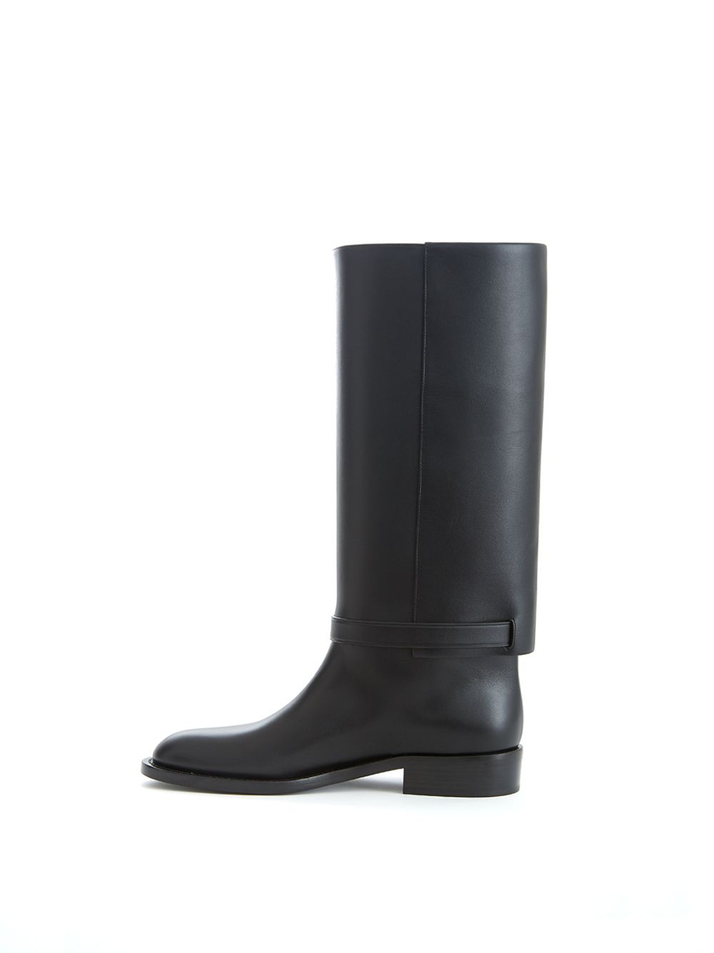 Burberry Equestrian Style Luxe Black Leather Boots