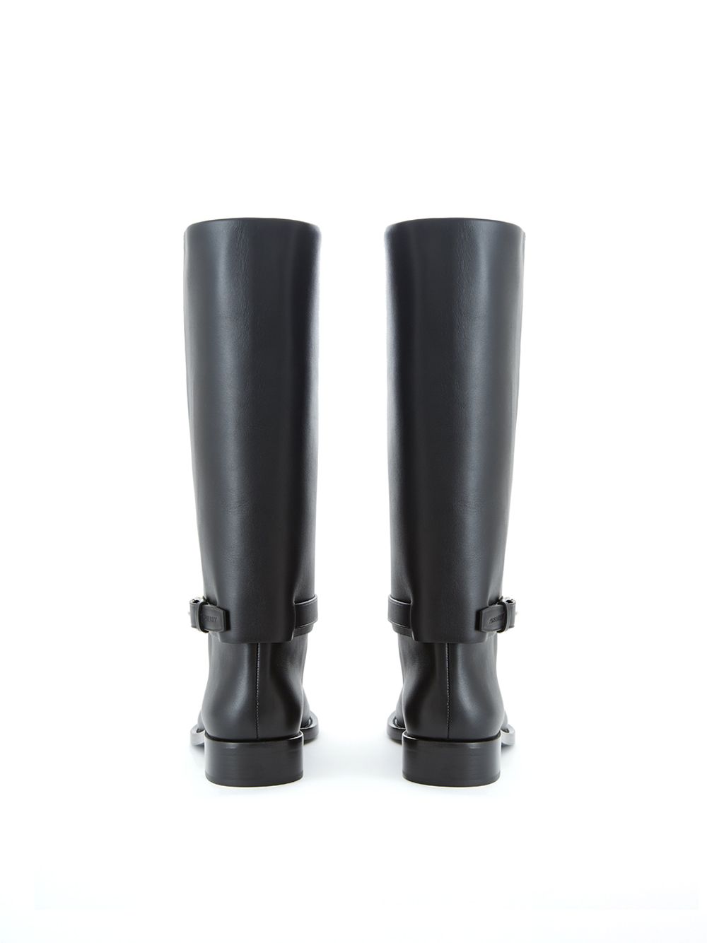 Burberry Equestrian Style Luxe Black Leather Boots