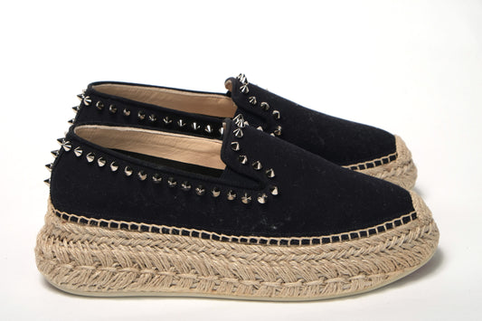 Christian Louboutin Obscur Black Platform Espadrille Espadrille Shoes