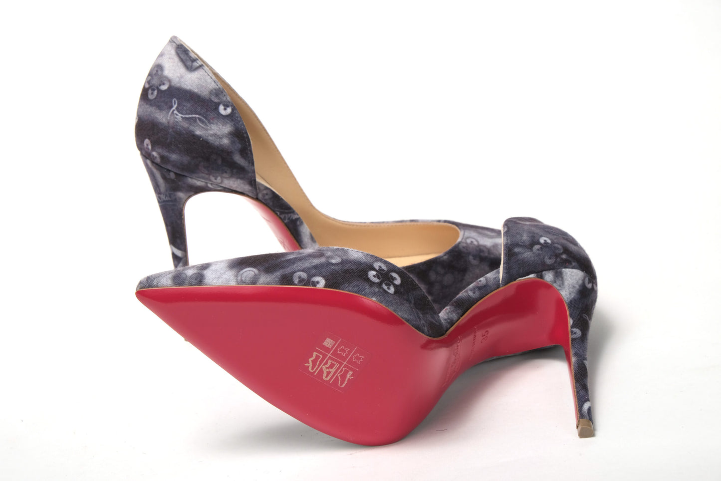 Christian Louboutin Multicolor Denim Print High Heels Pumps