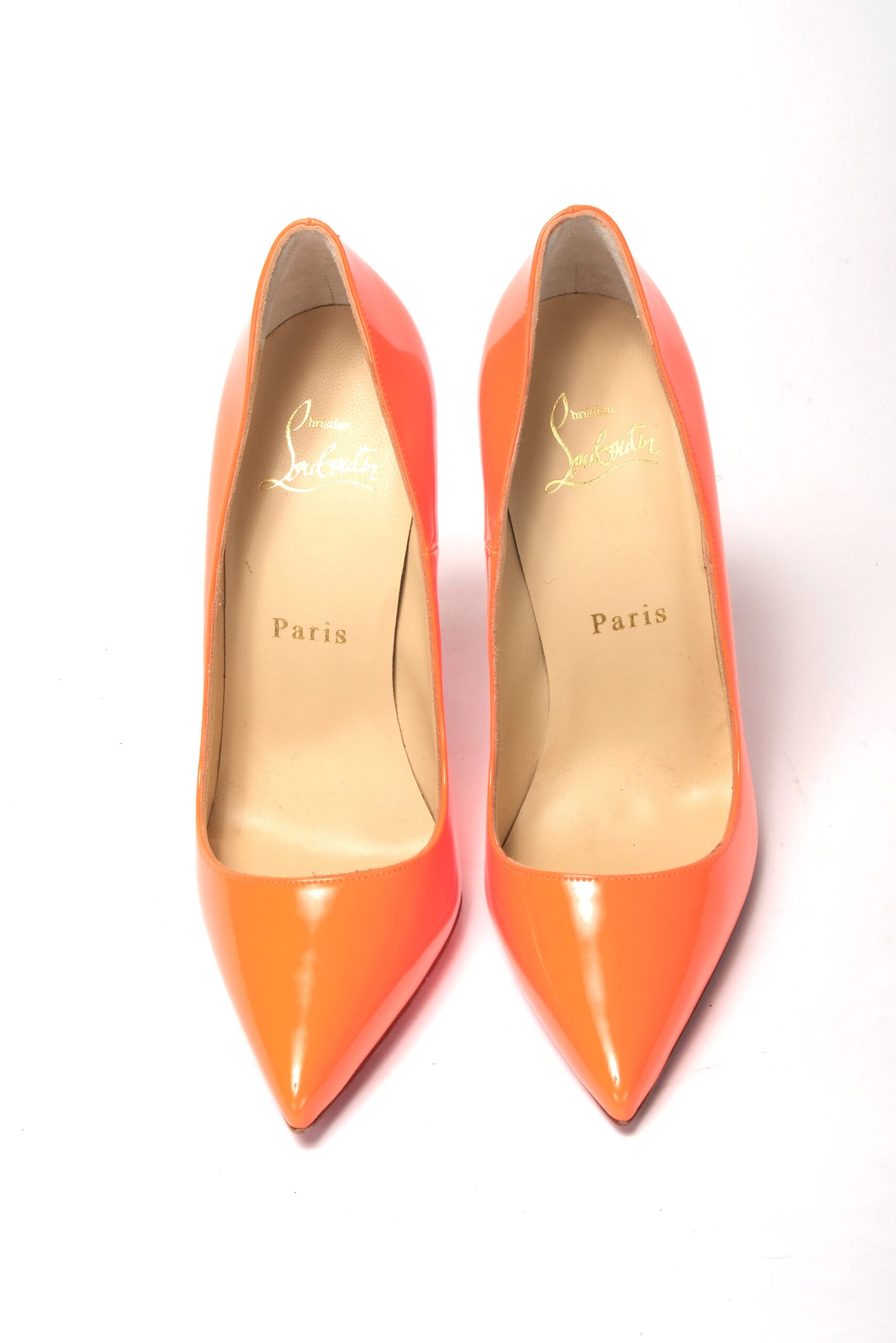 Christian Louboutin Neon Orange So Kate Patent High Heel