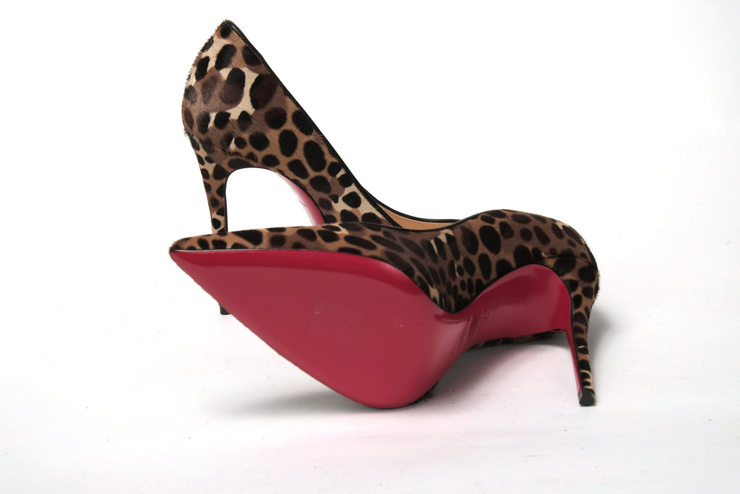 Christian Louboutin Multi/Black Leopard Kate 100 Pony Heel