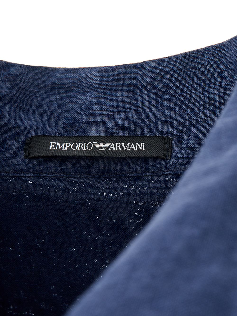 Emporio Armani Elegant Oversize Linen Jacket Shirt