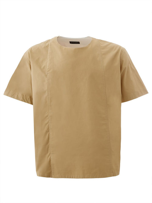 Emporio Armani Chic Beige Oversized Cotton Tee