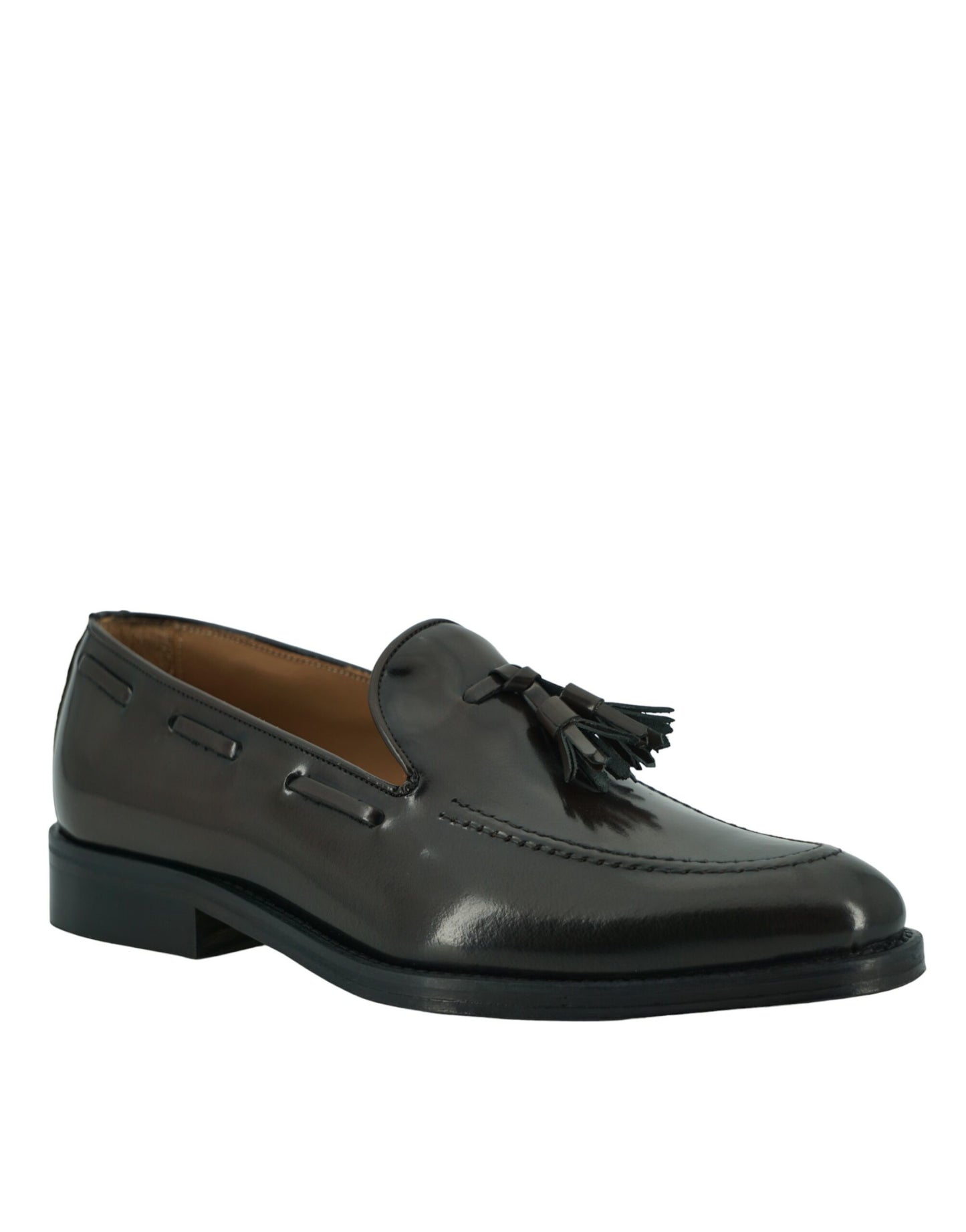 Saxone of Scotland Elegant Dark Brown Calf Leather Loafers