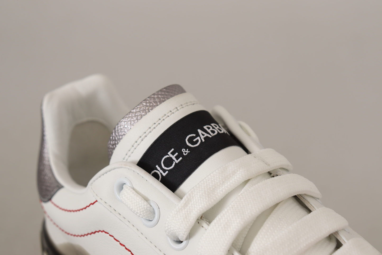 Dolce & Gabbana Elegant White Leather Sneakers