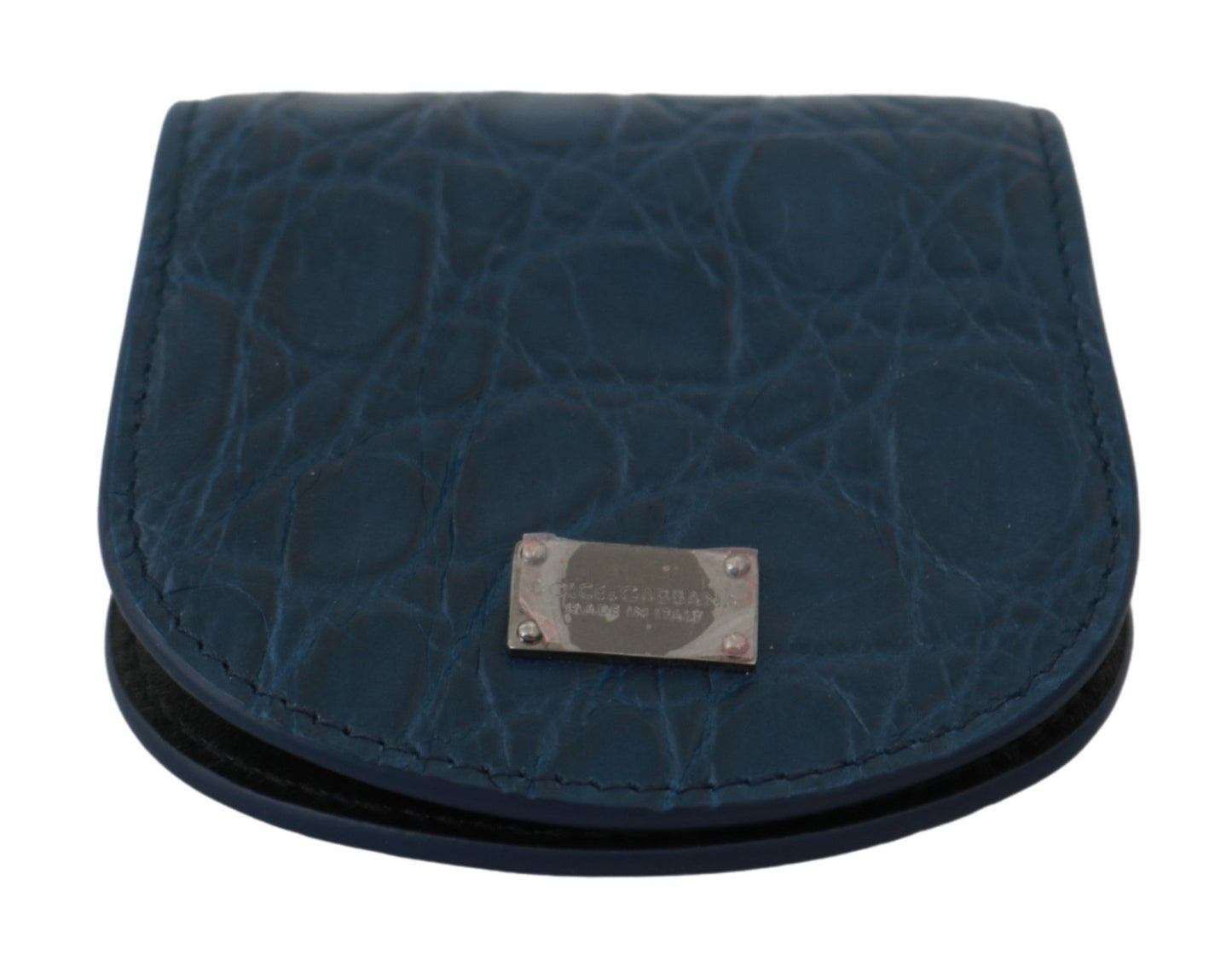 Dolce &Gabbana Blauwe Lederen Houder Pocket Condoom Case