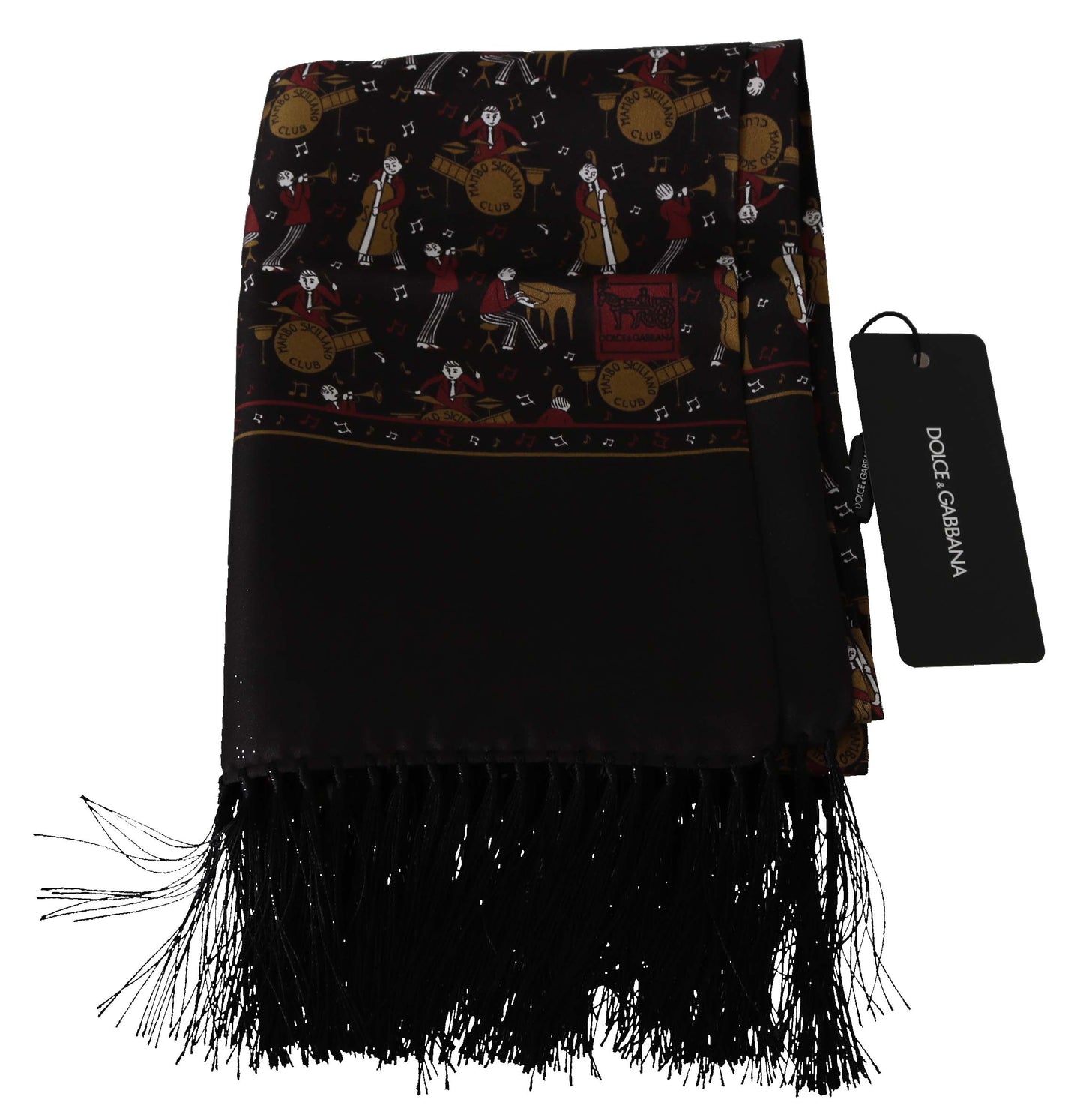 Dolce &Gabbana Brown Muzikanten Print Heren Sjaal