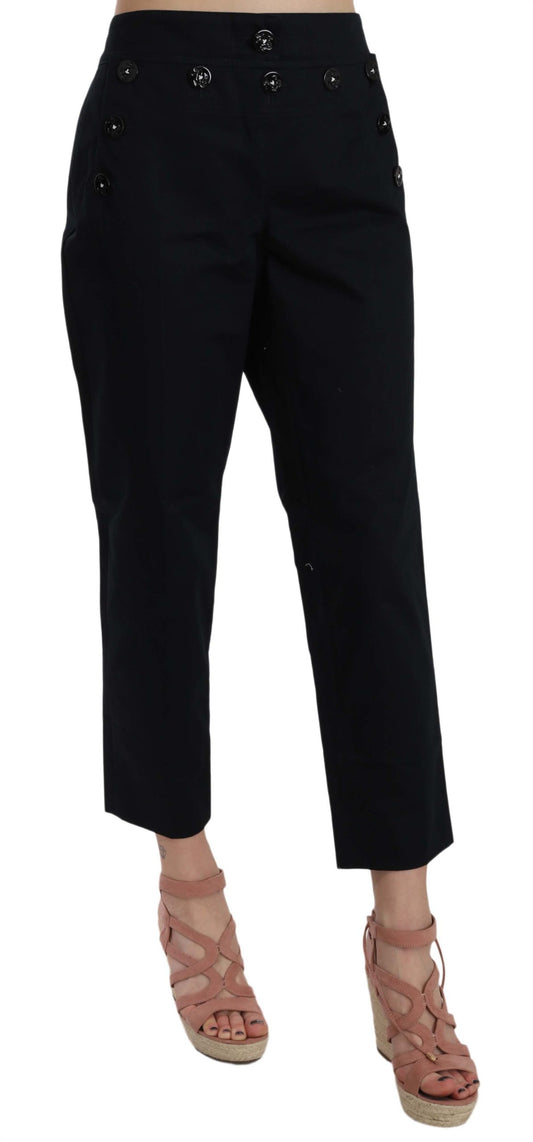 Dolce & Gabbana Chic Black Cotton Trousers