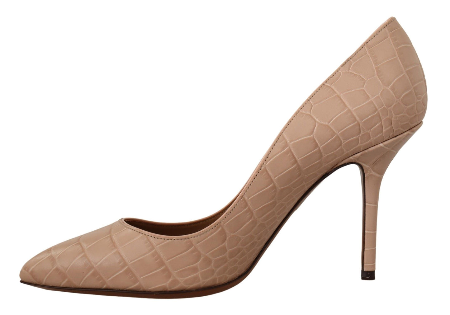 Dolce & Gabbana Beige Nude Leather BELLUCCI Heels Pumps Shoes