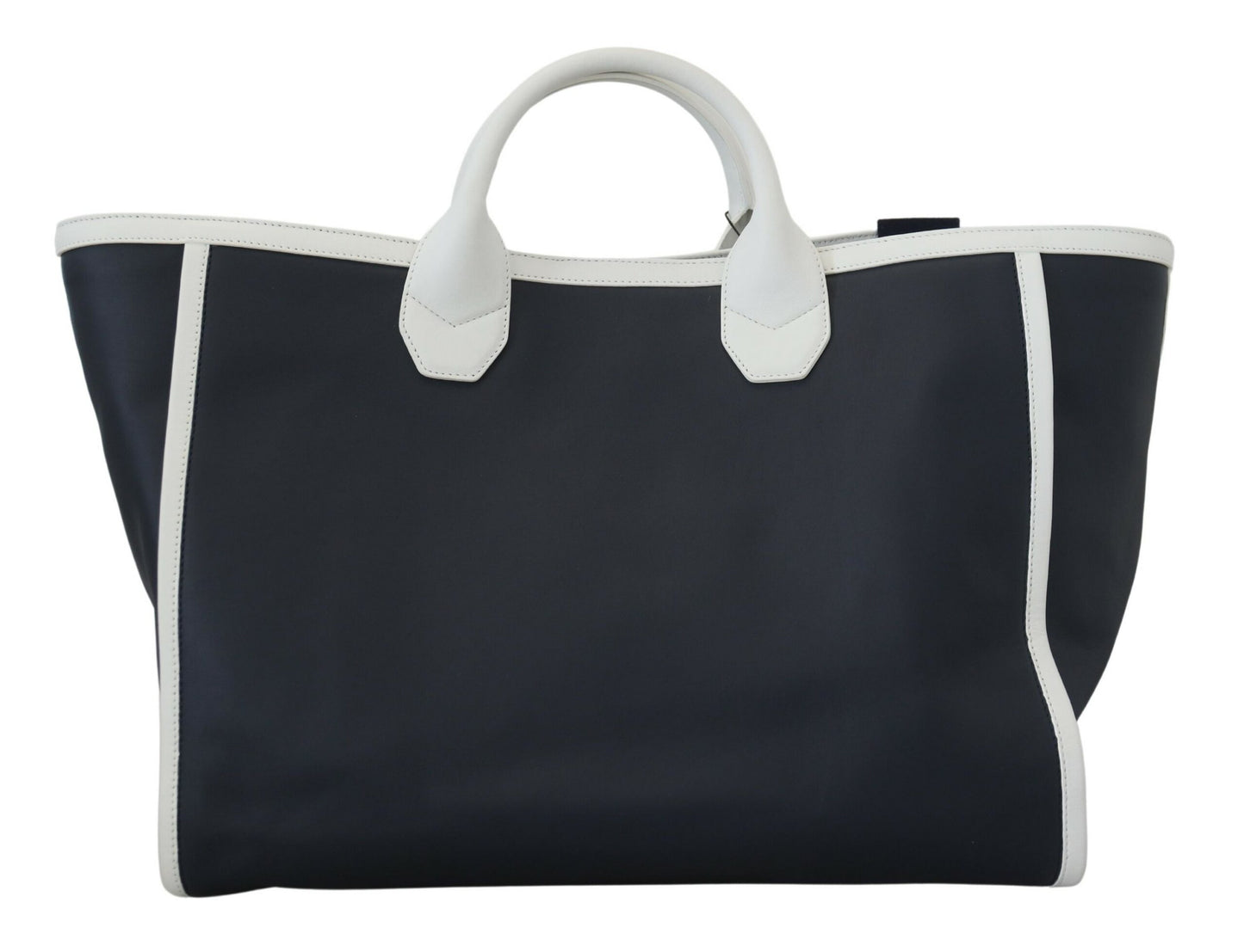 Dolce & Gabbana Elegant Two-Tone Leather Shopper Tote