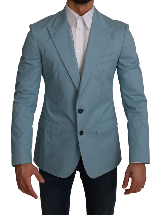 Dolce & Gabbana Elegant Blue Fantasy Pattern Blazer