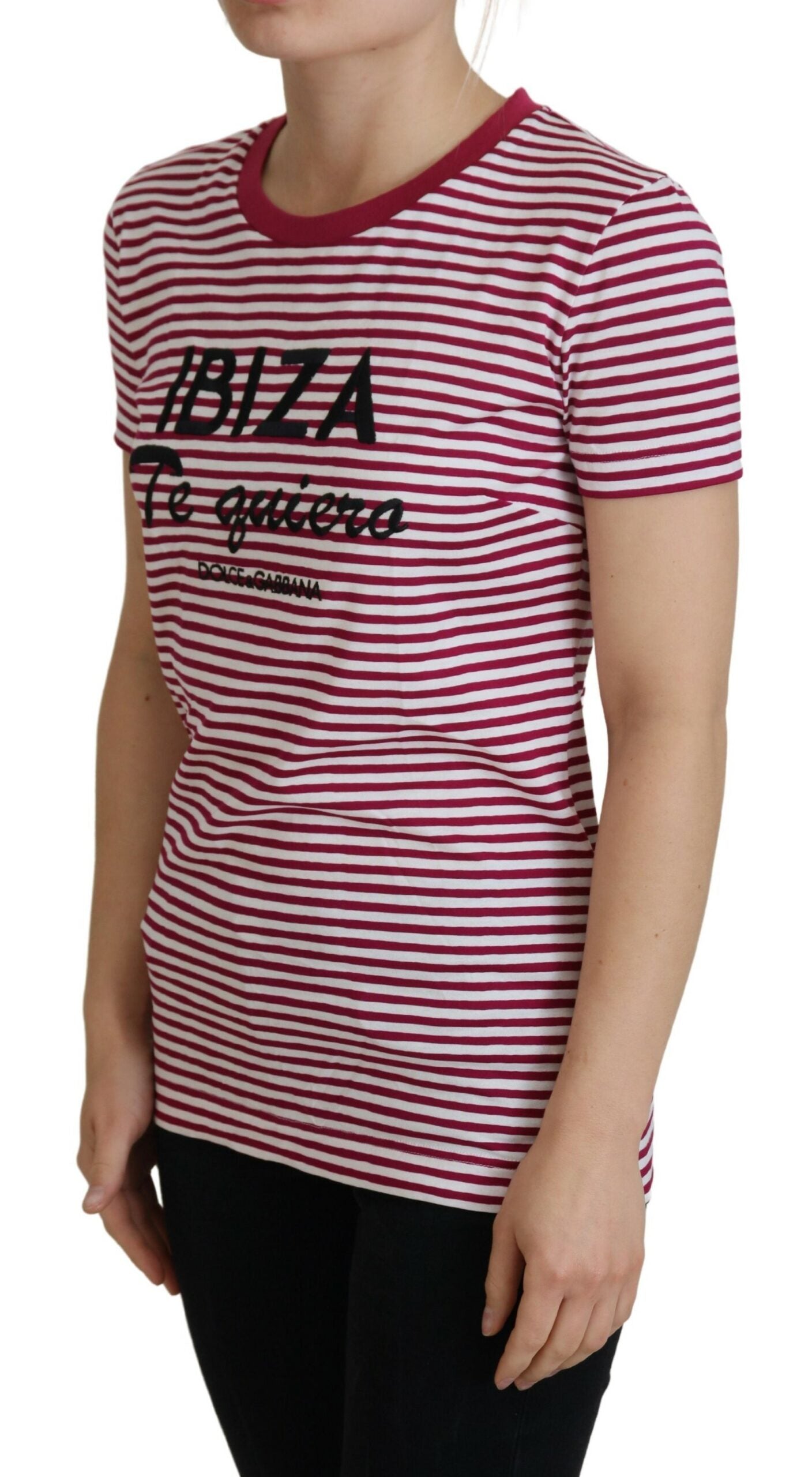 Dolce & Gabbana White Pink IBIZA Exclusive T-shirt