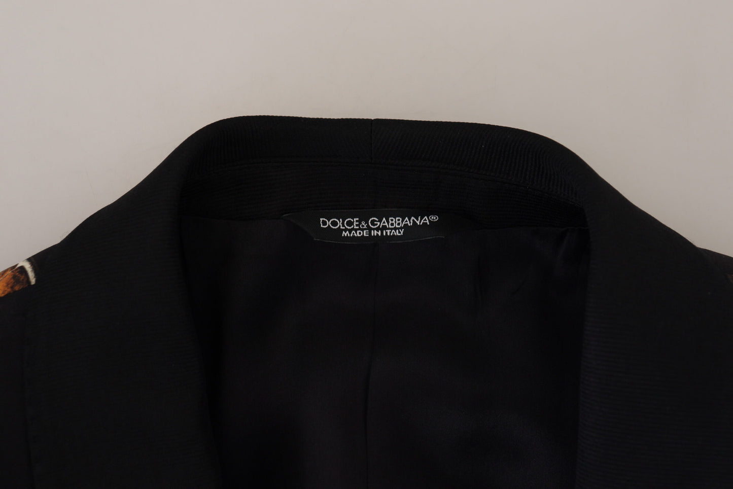 Dolce & Gabbana Elegant Silk-Blend Martini Black Blazer