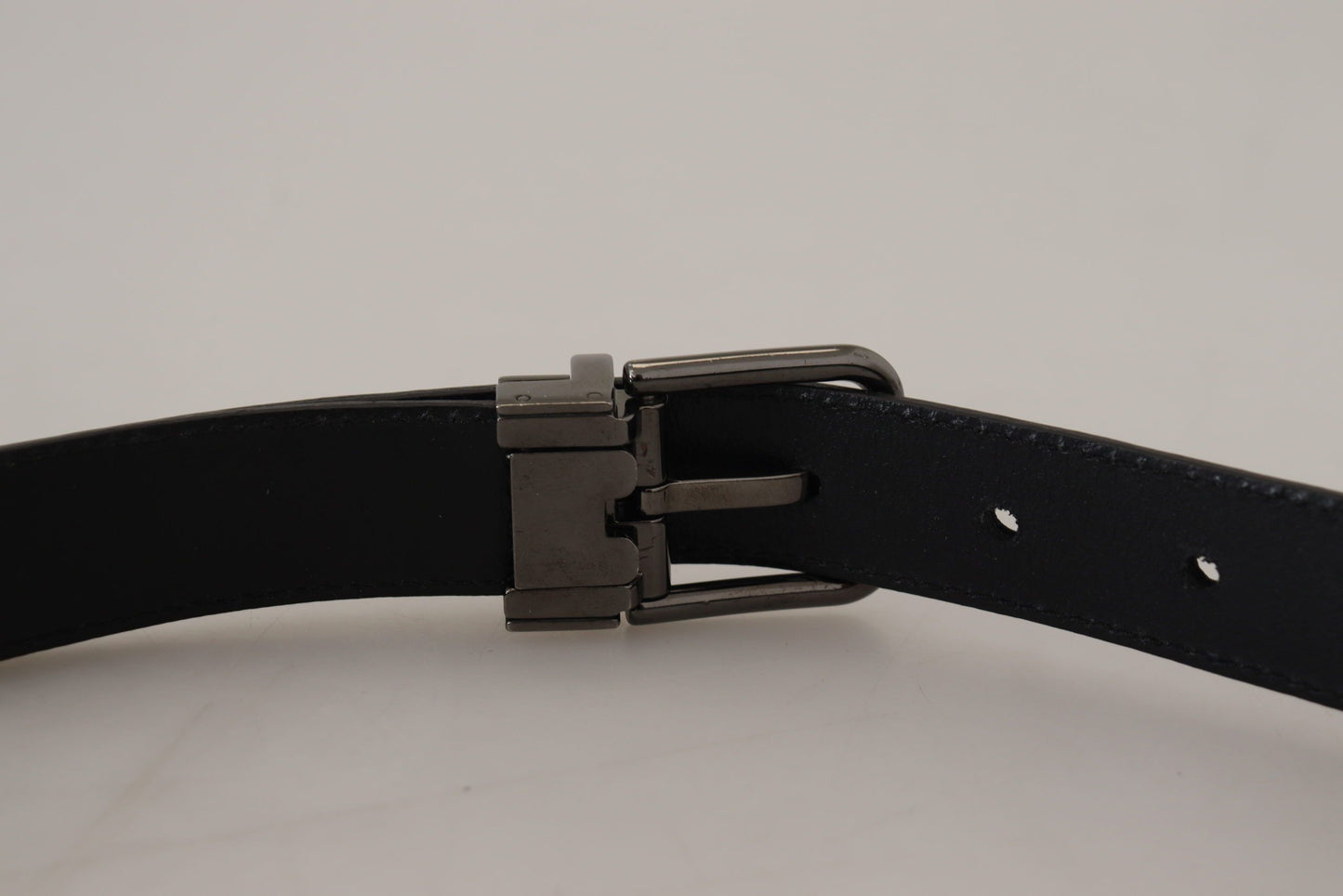 Dolce & Gabbana Elegant Dark Blue Leather Belt