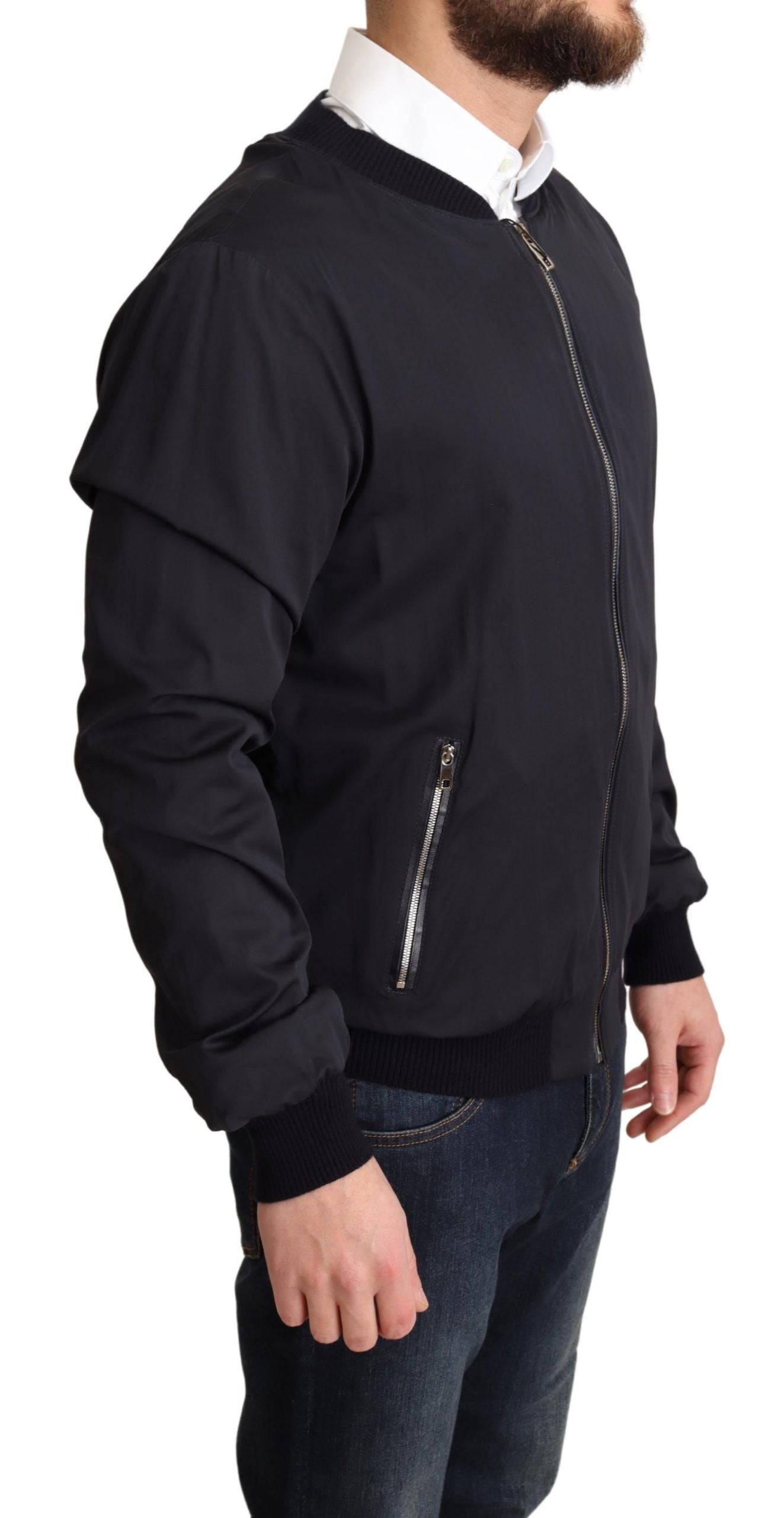 Dolce & Gabbana Elegant Silk Blend Bomber Jacket